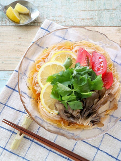 まいたけマリネのレモンそうめん-レシピのメイン写真
