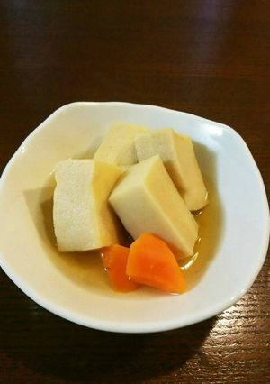 高野豆腐と人参の炊合せ-レシピのメイン写真