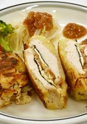 もち麦サンド梅ソースがけ-レシピのメイン写真