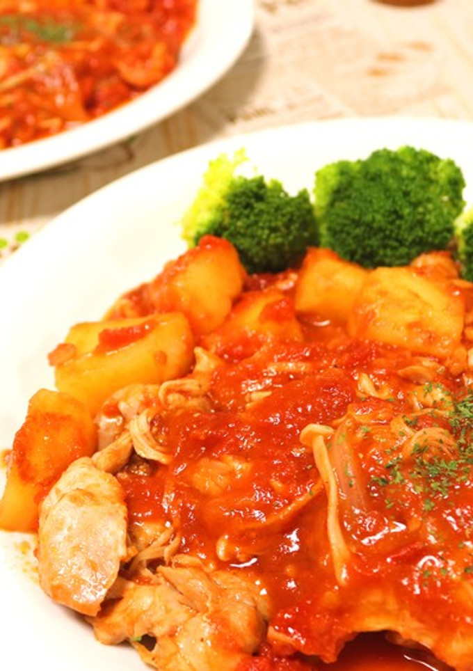 簡単炊飯器料理♪鶏のとろとろトマト煮込み-レシピのメイン写真
