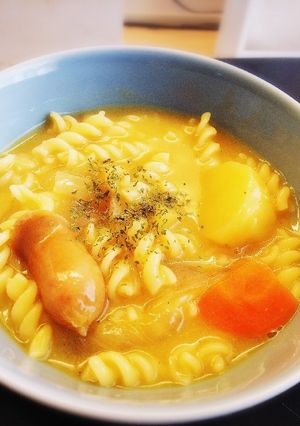 残りのポトフでコーンスープパスタ-レシピのメイン写真