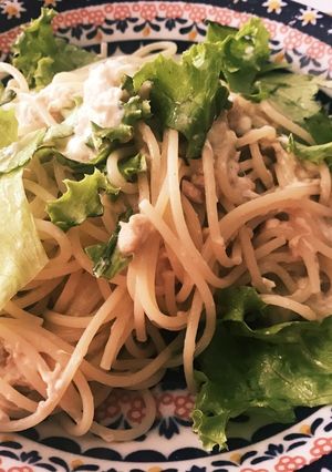 ツナとレタスのクリームパスタ♡-レシピのメイン写真