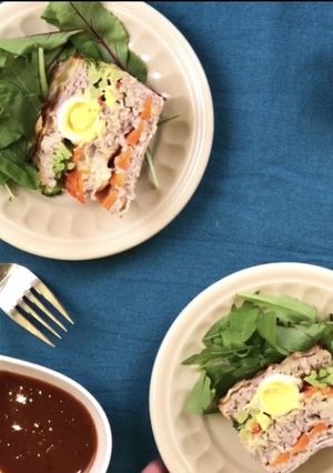 ベーコンとひき肉でミートローフ-レシピのメイン写真