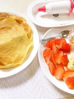 クレープ生地をカルピスホイップで♡-レシピのメイン写真