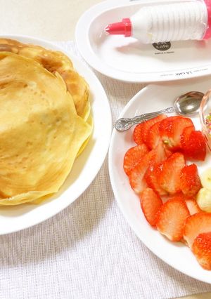 クレープ生地をカルピスホイップで♡-レシピのメイン写真