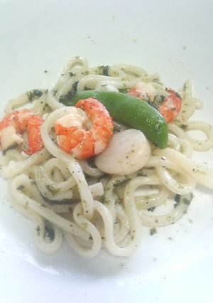海老とホタテの焼うどん・バタだし醤油味-レシピのメイン写真