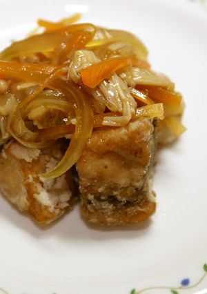 ぶりの野菜あんかけ☆枚方市給食-レシピのメイン写真