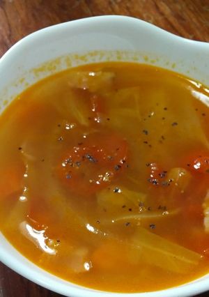 たっぷりミニトマトのミネストローネ-レシピのメイン写真