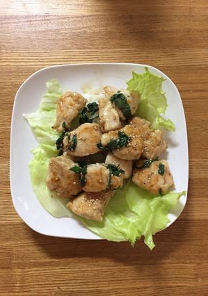 ささみと大葉のゴマポン酢炒め-レシピのメイン写真