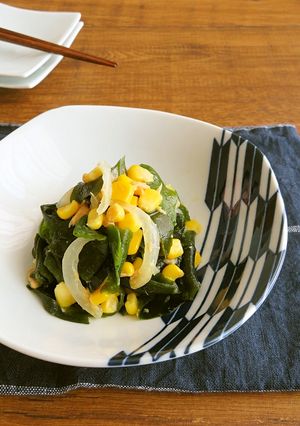簡単☆わかめとたまねぎの味噌バターコーン-レシピのメイン写真