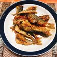豆アジの唐揚げ甘酢和え