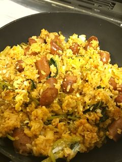 ウインナーと小松菜のキムチ炒飯-レシピのメイン写真