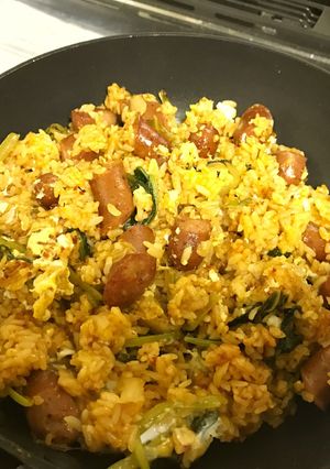 ウインナーと小松菜のキムチ炒飯-レシピのメイン写真