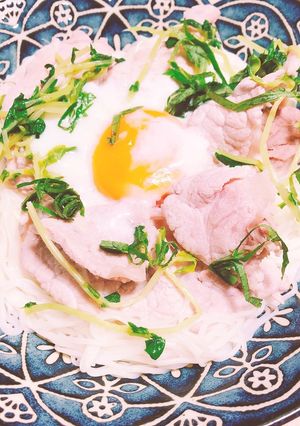 温玉のっけ冷しゃぶそうめん-レシピのメイン写真