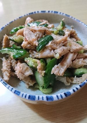 簡単☆蒸し鶏ときゅうりの梅だれ-レシピのメイン写真