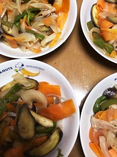 豚肉や茄子いろいろ野菜のポン酢炒め♪-レシピのメイン写真