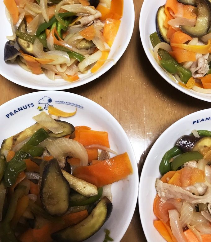 豚肉や茄子いろいろ野菜のポン酢炒め♪-レシピのメイン写真