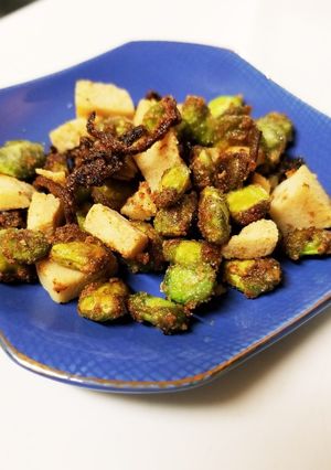茶豆、高野豆腐、塩昆布のカリカリおつまみ-レシピのメイン写真