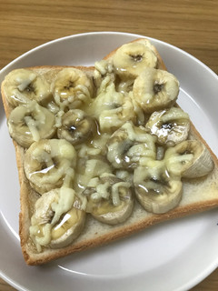 楽々朝食★バナナとチーズのハニートースト-レシピのメイン写真