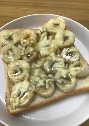 楽々朝食★バナナとチーズのハニートースト-レシピのメイン写真