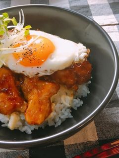 しっとりやわらか♡鶏むね肉の照り照り丼-レシピのメイン写真