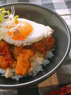 しっとりやわらか♡鶏むね肉の照り照り丼-レシピのメイン写真