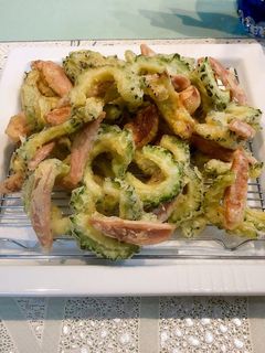 ゴーヤと魚肉ソーセージのかき揚げ-レシピのメイン写真