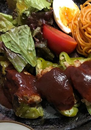 ピーマンの肉詰め 幼児食 ふわふわ-レシピのメイン写真