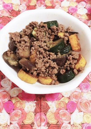 ナスとズッキーニの肉みそ和え-レシピのメイン写真