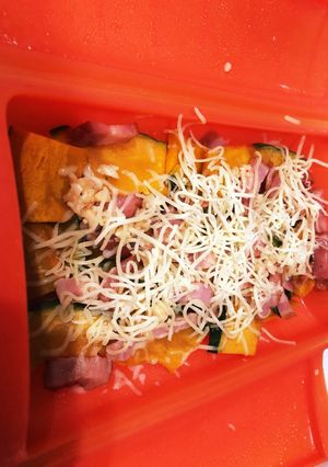 【ルクエ】かぼちゃベーコンチーズ-レシピのメイン写真