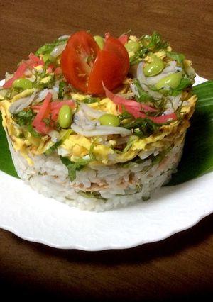 夏ちらし寿司ケーキ-レシピのメイン写真