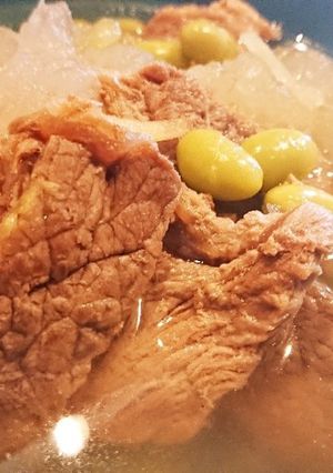 牛肉と枝豆の冬瓜スープ-レシピのメイン写真