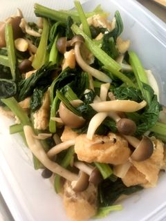 常備菜 小松菜とキノコと油揚げ-レシピのメイン写真