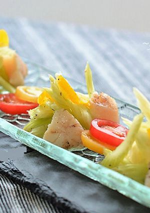 炙りホタテとセロリのレモンソルトマリネ♪-レシピのメイン写真