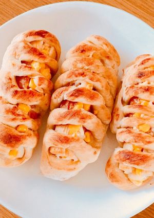 朝は焼くだけ！ちくわタルタルコーンパン-レシピのメイン写真
