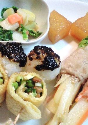 ◎くるくるﾐﾂｶﾝ金のつぶ納豆あぶらあげ-レシピのメイン写真
