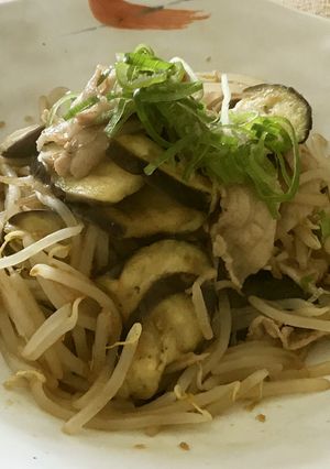 もやしとナスと豚肉の蒸し焼き-レシピのメイン写真