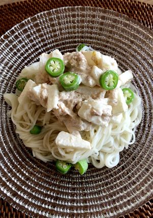 梨とシーチキンのそうめん-レシピのメイン写真