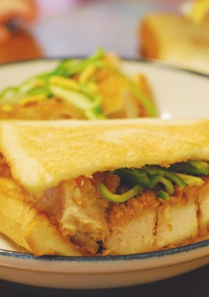 草太のかつ丼の余りを使ってカツサンド-レシピのメイン写真