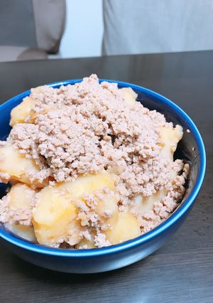 フライパンで簡単！じゃが芋とひき肉の煮物-レシピのメイン写真