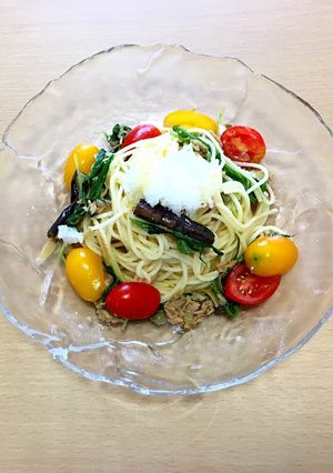 水菜とツナの冷製パスタ-レシピのメイン写真