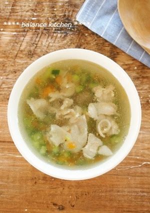 ぬか漬けと豚肉のスープ-レシピのメイン写真