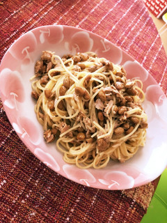 簡単ツナマヨ納豆パスタ-レシピのメイン写真