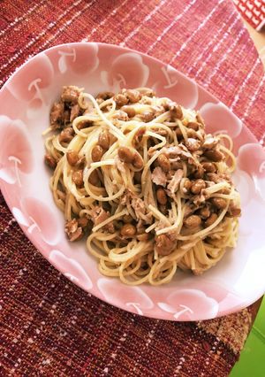 簡単ツナマヨ納豆パスタ-レシピのメイン写真