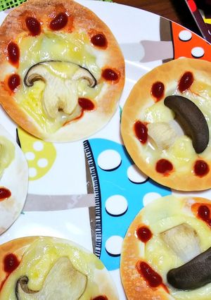 きのこの1口ピザ-レシピのメイン写真