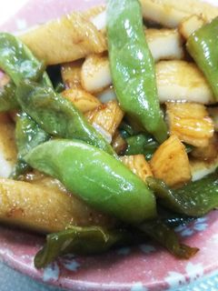 簡単☆ささげ豆と丸天の煮物-レシピのメイン写真