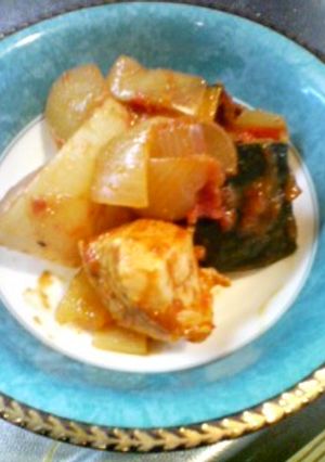 かぼちゃ＆かぶ入り☆チキン・トマト煮-レシピのメイン写真