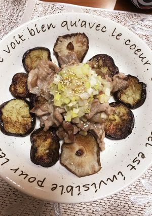 ネギ塩だれ☆豚こま肉、椎茸、茄子のソテー-レシピのメイン写真