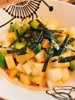アボカドと山芋のわさび醤油和え-レシピのメイン写真