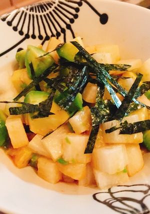 アボカドと山芋のわさび醤油和え-レシピのメイン写真